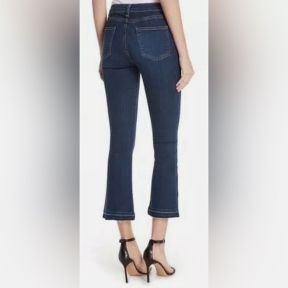 VERONICA BEARD 10” Carolyn Baby Boot Jean with Button Hem in Dark Sea Size 27 - Picture 2 of 11